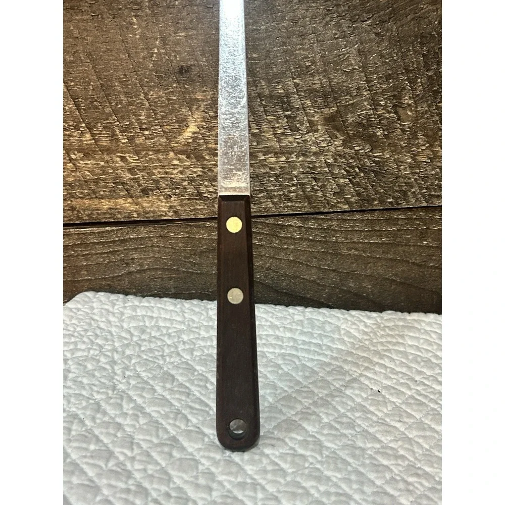 EKCO Flint Arrowhead Stainless Steel Wood Handle Spatula Vintage USA 18